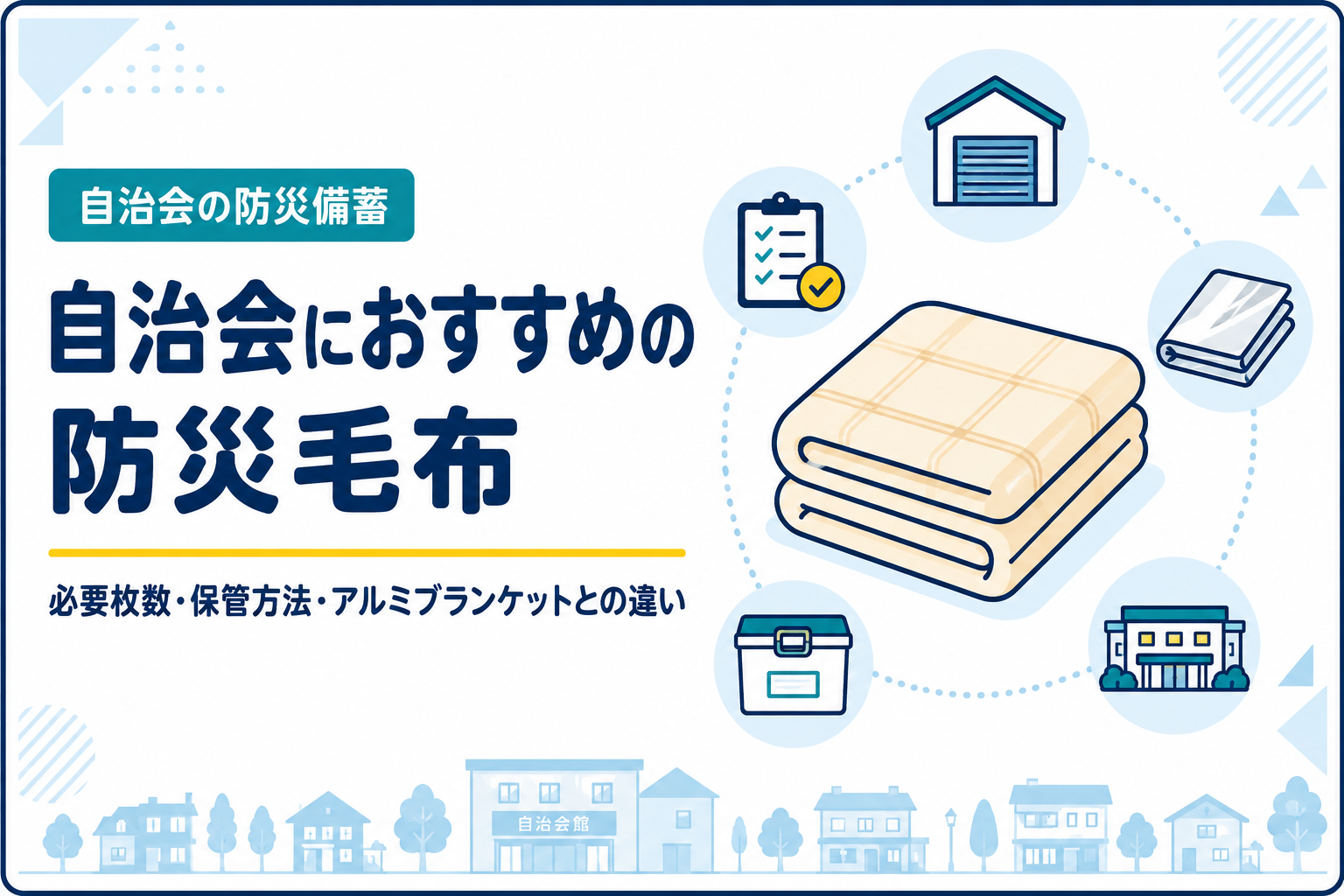 自治会におすすめの防災毛布｜必要枚数・保管方法・アルミブランケットとの違い