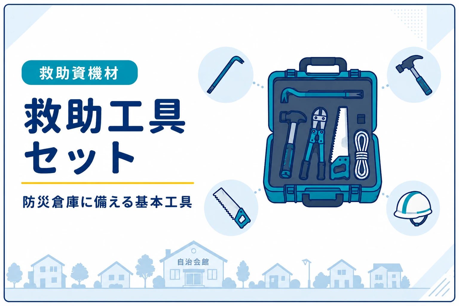 自治会におすすめの救助工具セット｜防災倉庫に備える工具の選び方